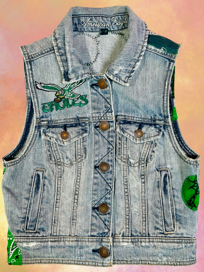 No One Likes Us Denim Vest - Women's Size Small - Image 2