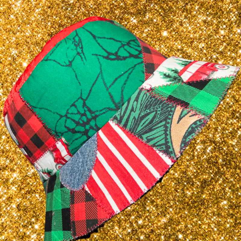 Holiday Hottie Patchwork Bucket Hat